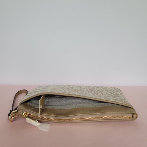 MICHAEL KORS Jet Set Charm Signature Logo Wristlet/Pouch- Camel Multi ⭐ - Picture 7 of 16
